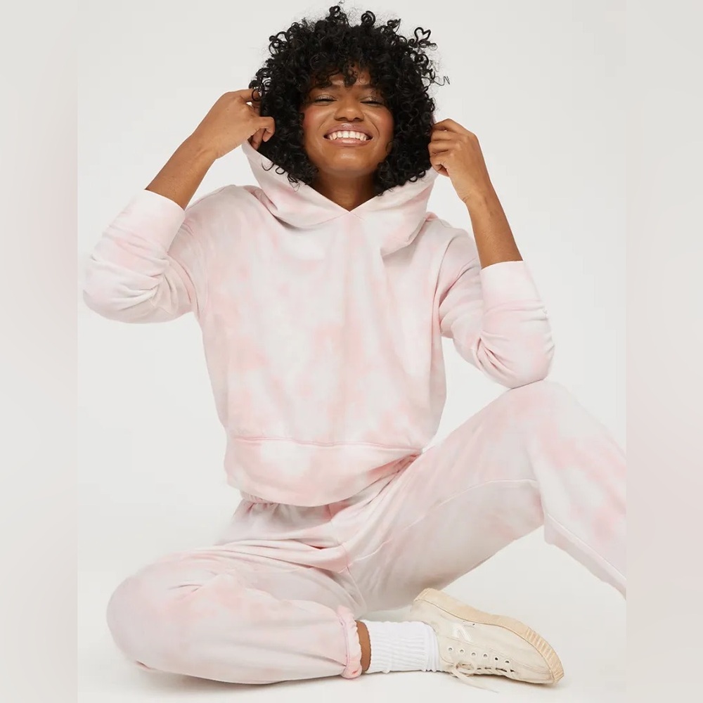 Aerie OFFLINE OTT Fleece Tie Dye Cropped Hoodie